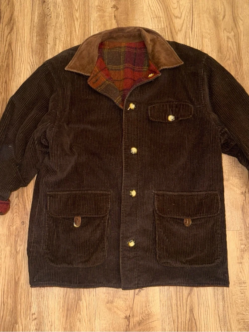 Vtg Braetan Reversible Chore Coat Women's M Blanket Lined Barn 90s Heritage